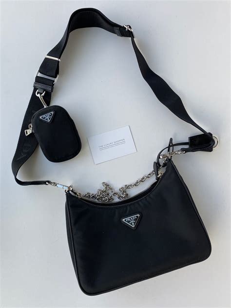 prada black and white crossbody|prada black nylon crossbody bag.